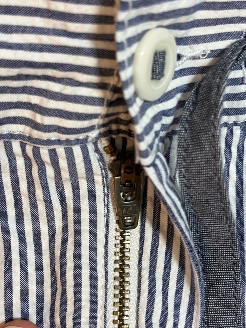 Lands' End Navy and White Vertical Striped 100% Cotton Pants size 16W - Picture 8 of 11